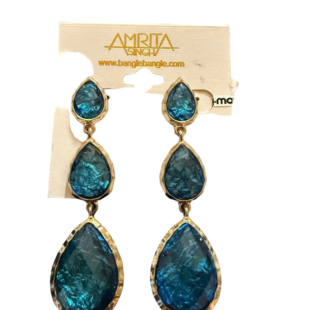 Amrita Singh Teal Dangle Earrings